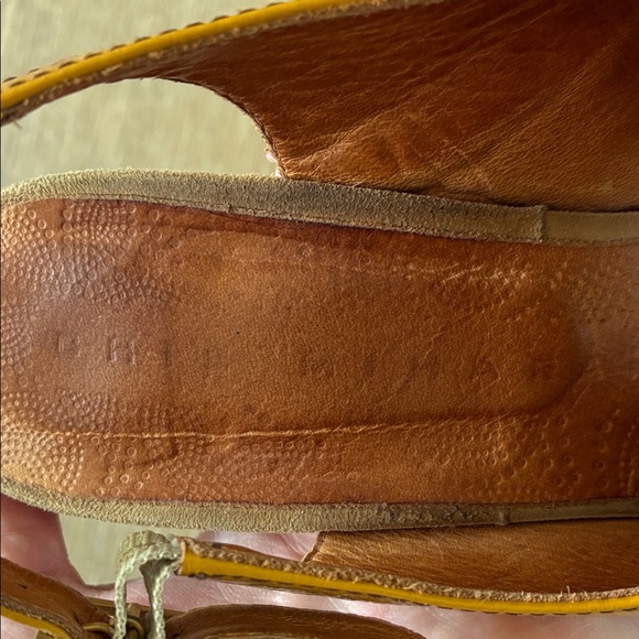 Chie Mihara Ochre Peep-Toe Heels